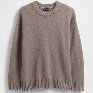 GAP Womens 100% Cotton Oversized Sweater Toasted Almond Brown XXS NWOT